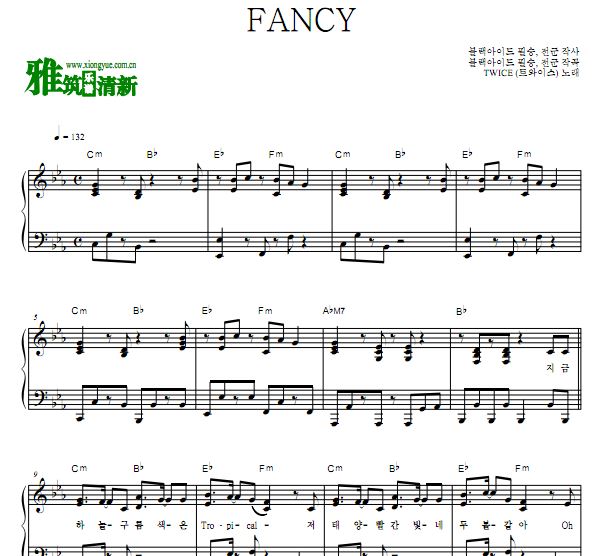 TWICE - FANCY 钢琴谱