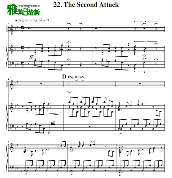 2010版悲惨世界声乐谱 The Second Attack钢琴伴奏声乐谱