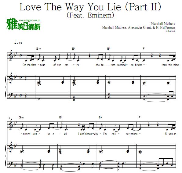 Rihannaٹ Love The Way You Lie (Part II) 