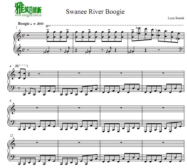 Luca Sestak - Swanee River Boogie钢琴谱