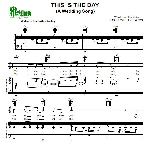 Scott Wesley Brown - This Is The Day钢琴谱