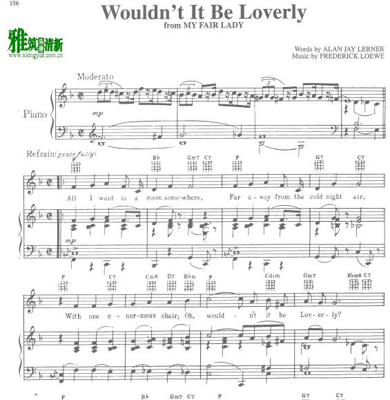 窈窕淑女My Fair Lady-  Wouldn't Be lovely钢琴伴奏谱