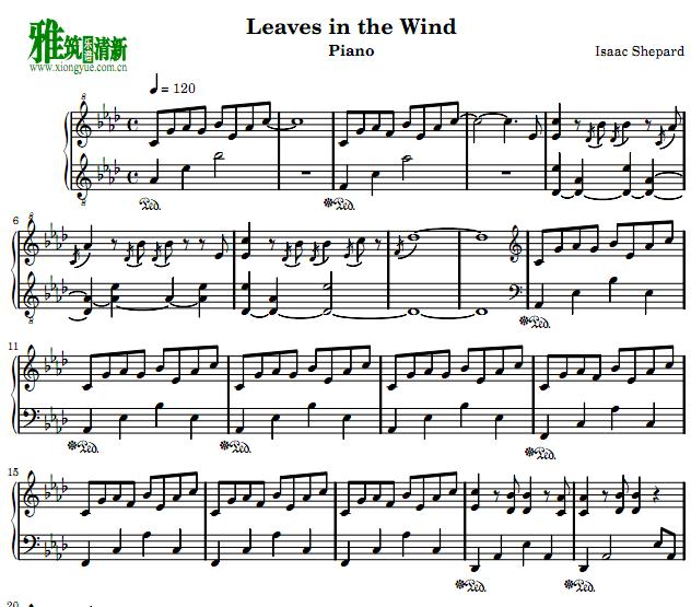 Isaac Shepard - Leaves in the Wind钢琴谱