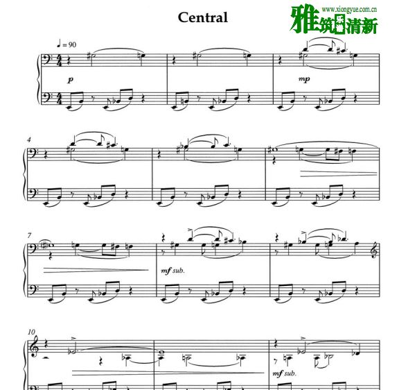 Carl Vine - central 钢琴谱 正谱