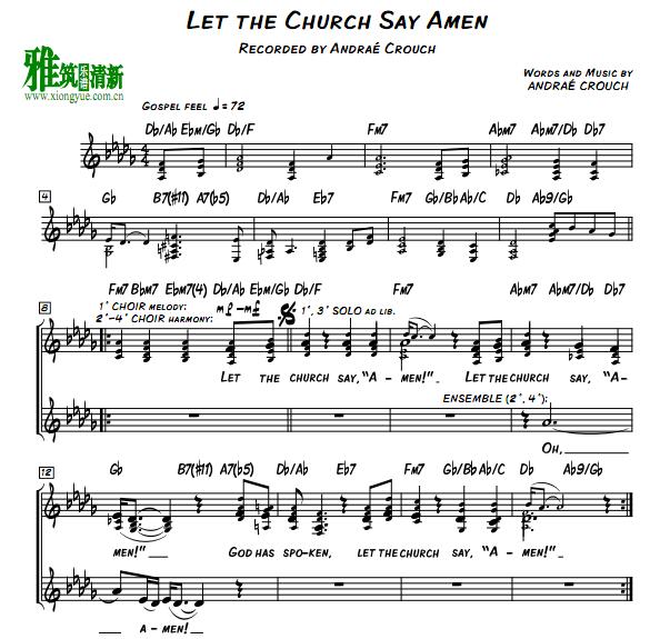 Andrae Crouch - Let The Church Say Amen