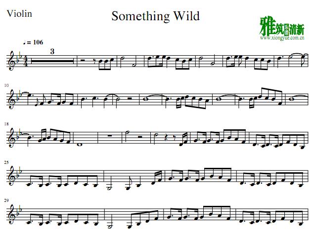 Something Wild 小提琴谱