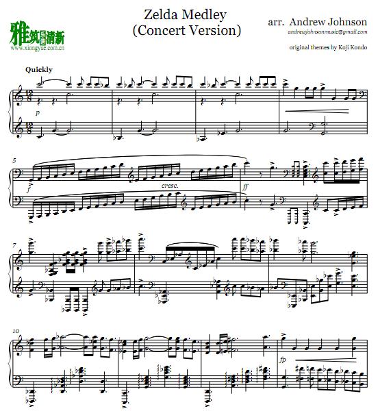 Andrew Johnson - Zelda Medley 钢琴谱