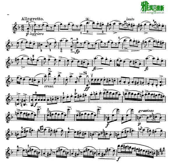 Beriot op.57 no.3小提琴二重奏谱 第三乐章