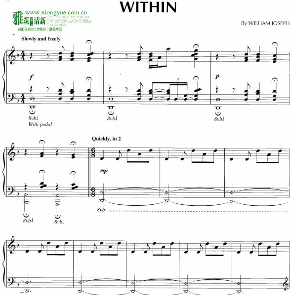 william joseph - within钢琴谱