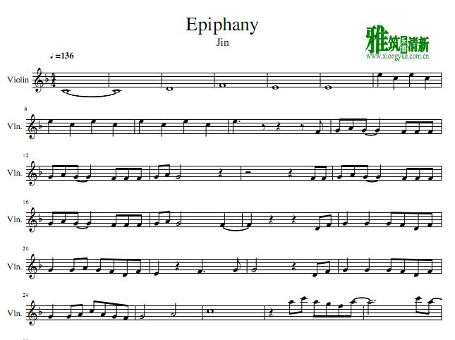 BTS - Epiphany 小提琴谱