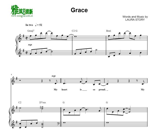 Laura story - Grace钢琴谱