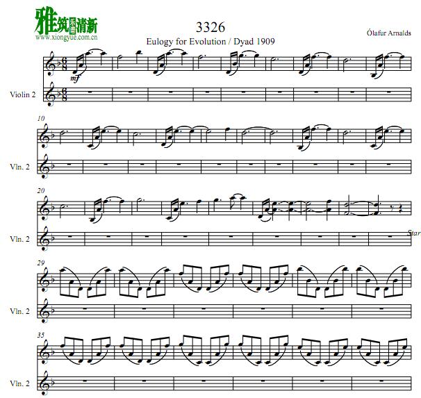 Ólafur Arnalds 3326小提琴谱