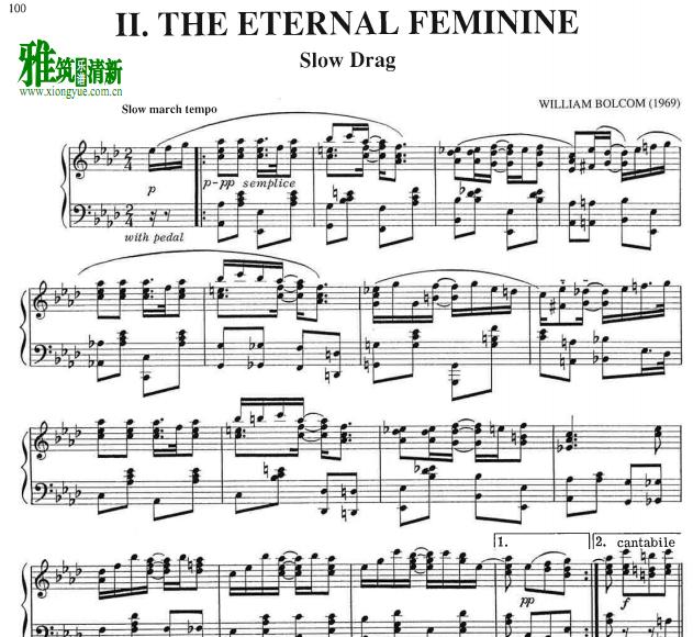 william bolcom - the eternal feminine钢琴谱