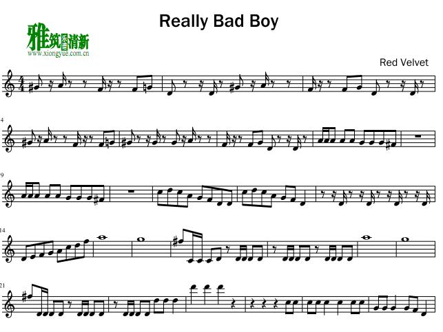 Red Velvet - Really Bad Boy小提琴谱