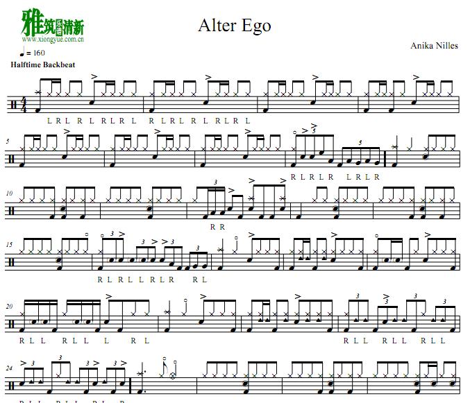 Anika Nilles - Alter Ego鼓谱