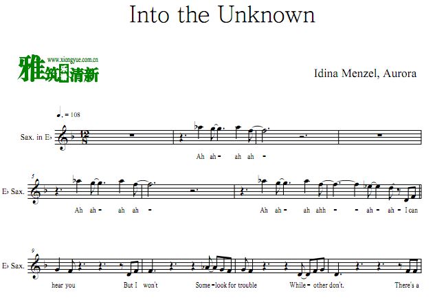FROZEN2 - Into the Unknown降e萨克斯谱