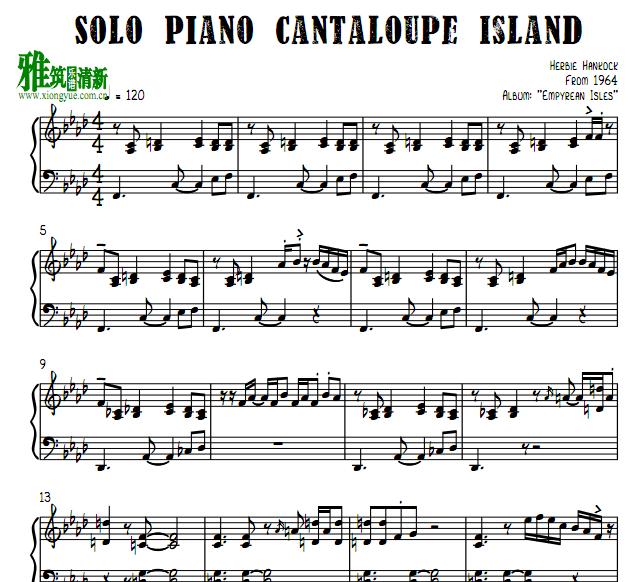 爵士版Cantaloupe Island钢琴谱