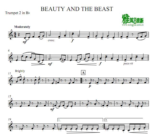 Beauty and the Beast美女与野兽铜管五重奏 分谱2