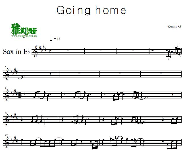 Kenny G 回家Going home萨克斯谱