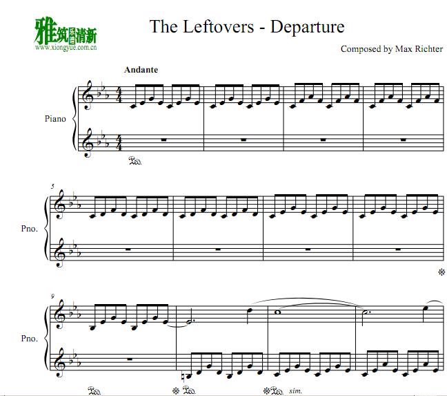 The Leftovers - The Departure (Diary)钢琴谱