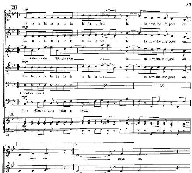 The King's Singers国王歌手Ob-la-di,Ob-la-da合唱谱3