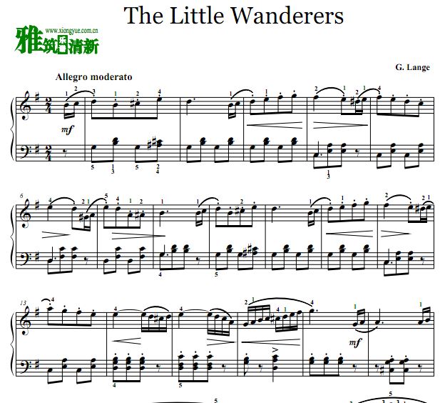 G.Lange 兰格 The Little Wanderers钢琴谱