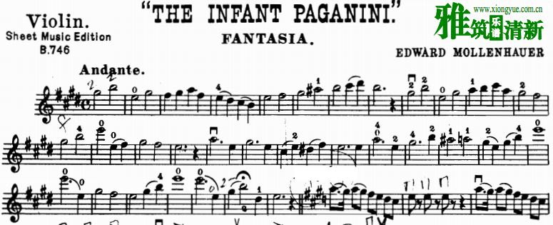 The Infant Paganini小提琴谱 Mollenhauer小提琴谱