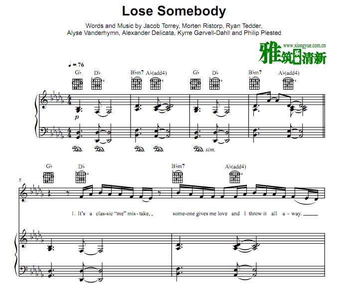 Kygo OneRepublic - Lose Somebody  