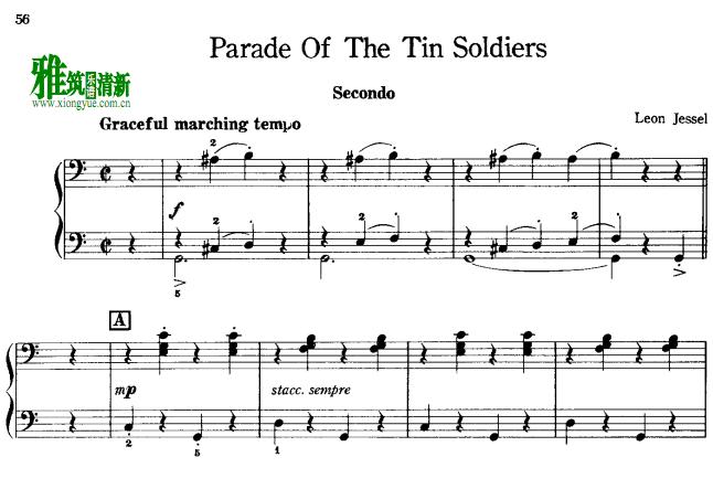 玩具兵进行曲 - Parade of the Tin Soldiers四手联弹谱1