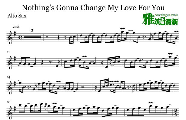 Nothing's Gonna Change My Love For You萨克斯谱
