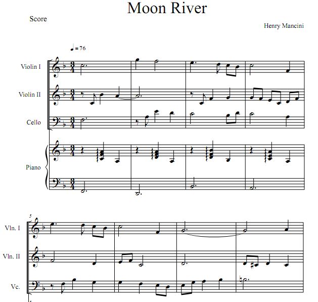  Moon River Moon River˫Сٴٸٺ