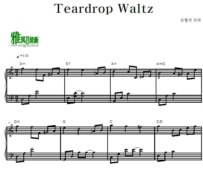 Spring Waltz 春天华尔兹Teardrop Waltz钢琴谱