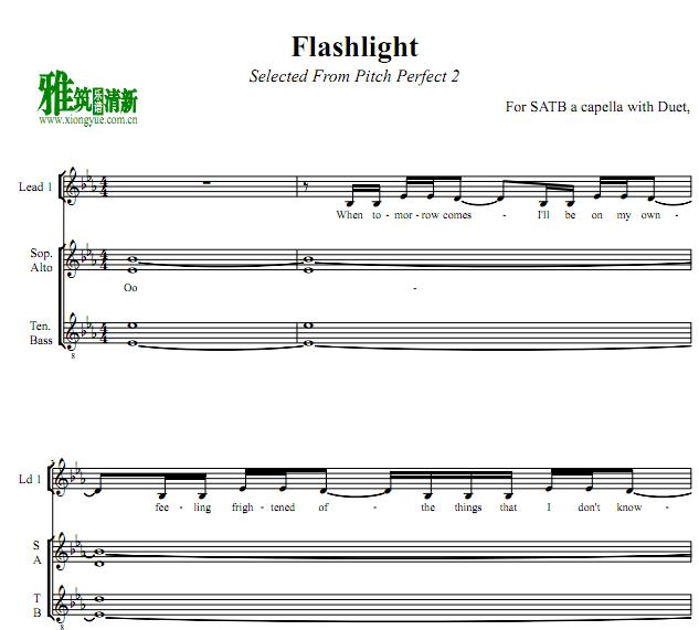Flashlight阿卡贝拉谱a Capella1
