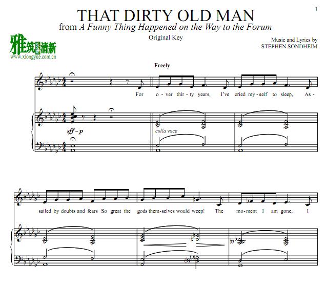 春光满古城 - That Dirty Old Man钢琴伴奏谱