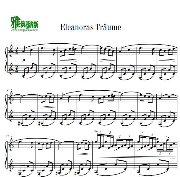 Oskar Schuster - Eleanoras Traeume钢琴谱