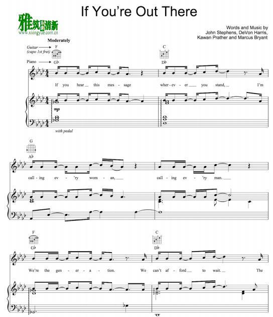 John Legend - If You're Out There钢琴谱