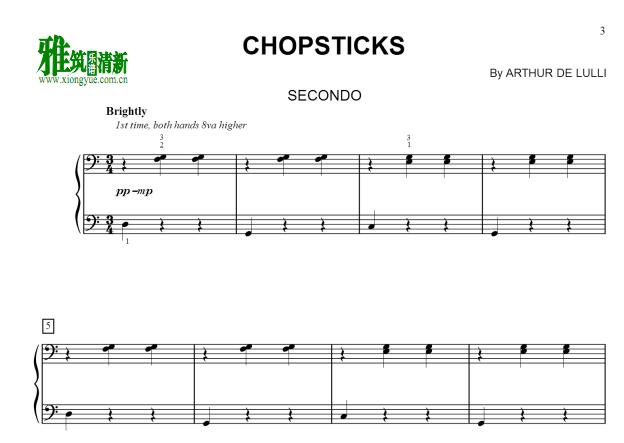 chopsticks四手联弹