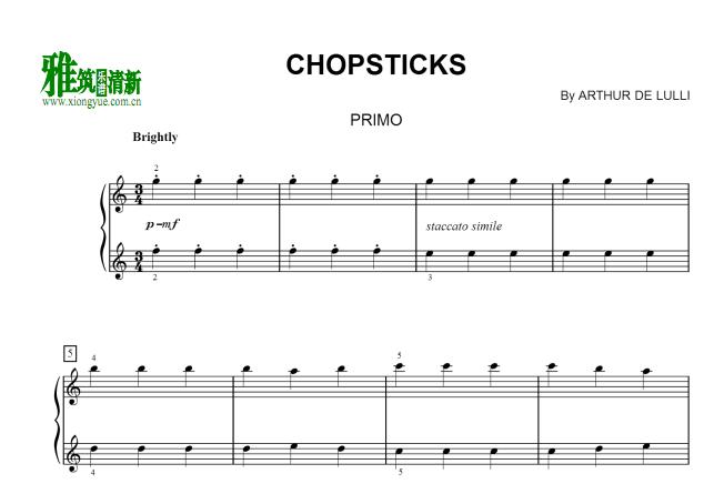 chopsticks四手联弹