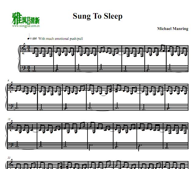Michael Manring - Sung to Sleep钢琴谱