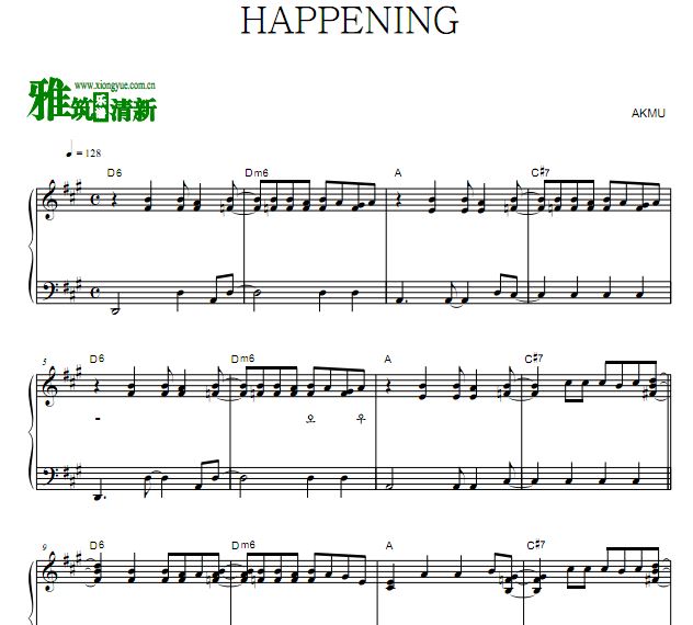 AKMU HAPPENING钢琴谱