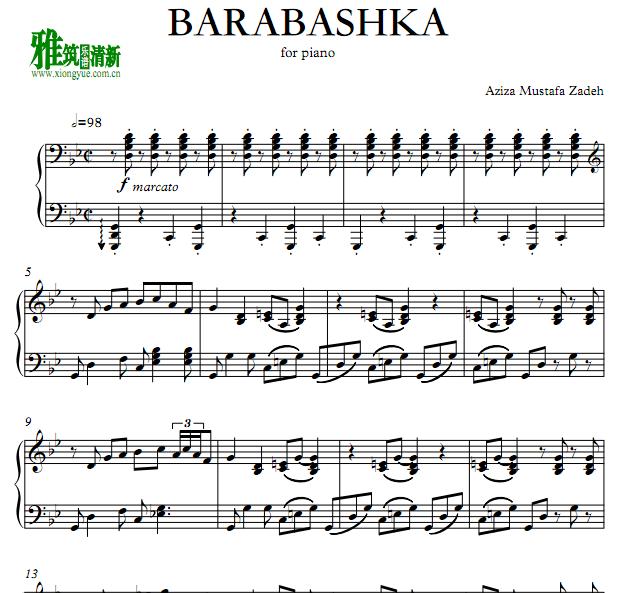 aziza mustafa zadeh - Barabashka钢琴谱