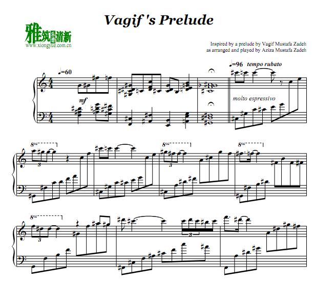Aziza Mustafa Zadeh - Vagif's Prelude爵士钢琴谱