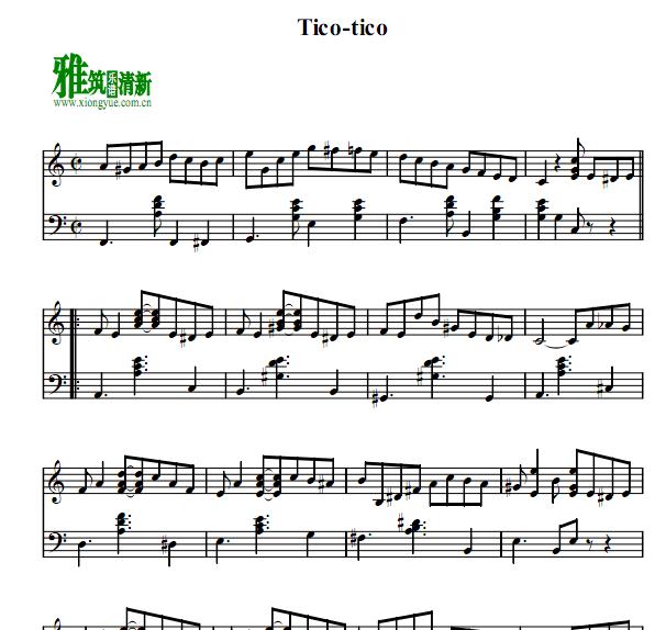 tico tico手风琴谱