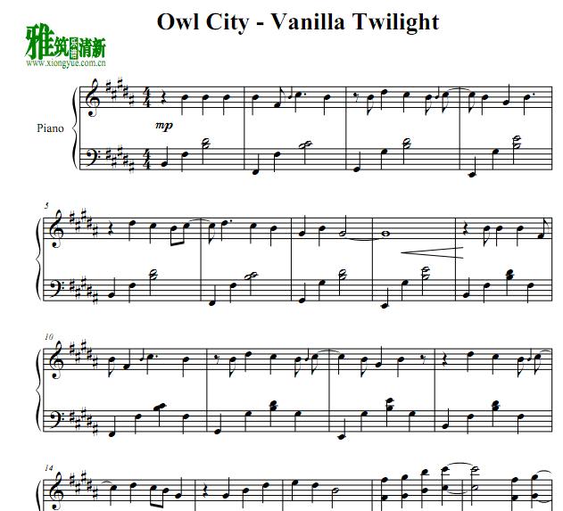 Owl City - Vanilla Twilight