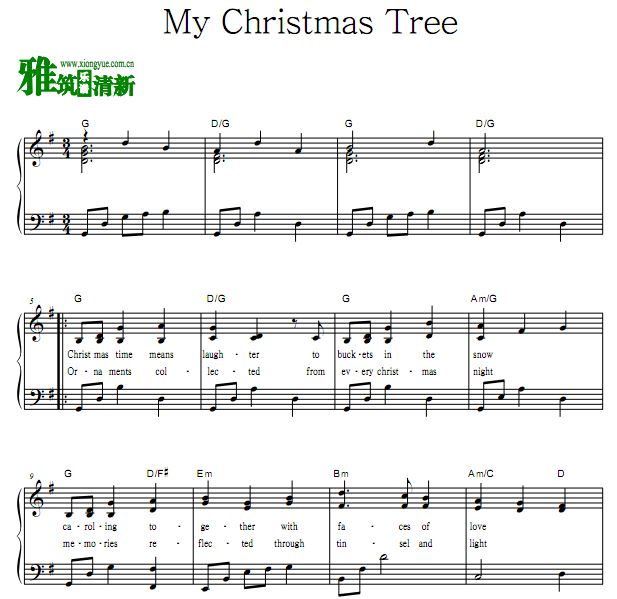 小鬼当家 My Christmas Tree钢琴谱