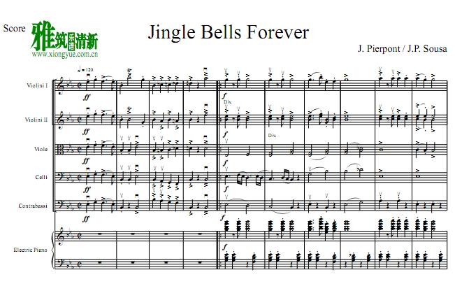 Jingle Bells Forever弦乐团钢琴总谱