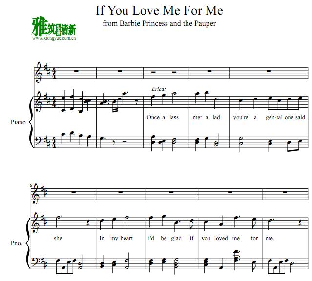 barbie芭比 If You Love Me for Me歌谱