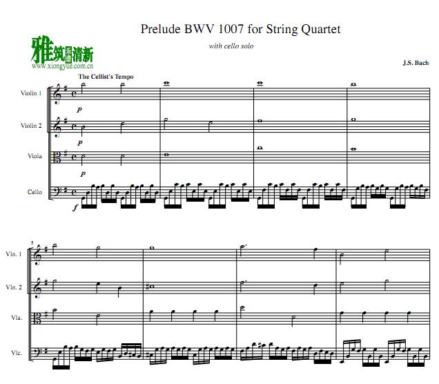 ͺGһް BWV 1007ǰPrelude