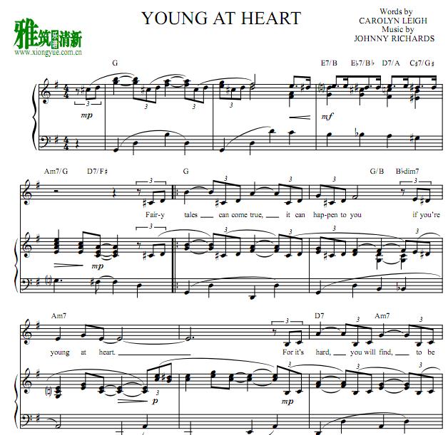 Young at Heart 歌谱 正谱 钢琴谱