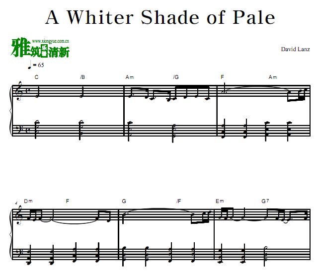 David Lanz - A Whiter Shade of Pale钢琴谱